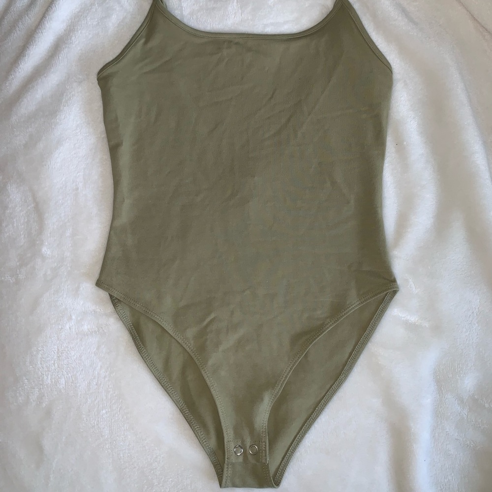 olive green bodysuit